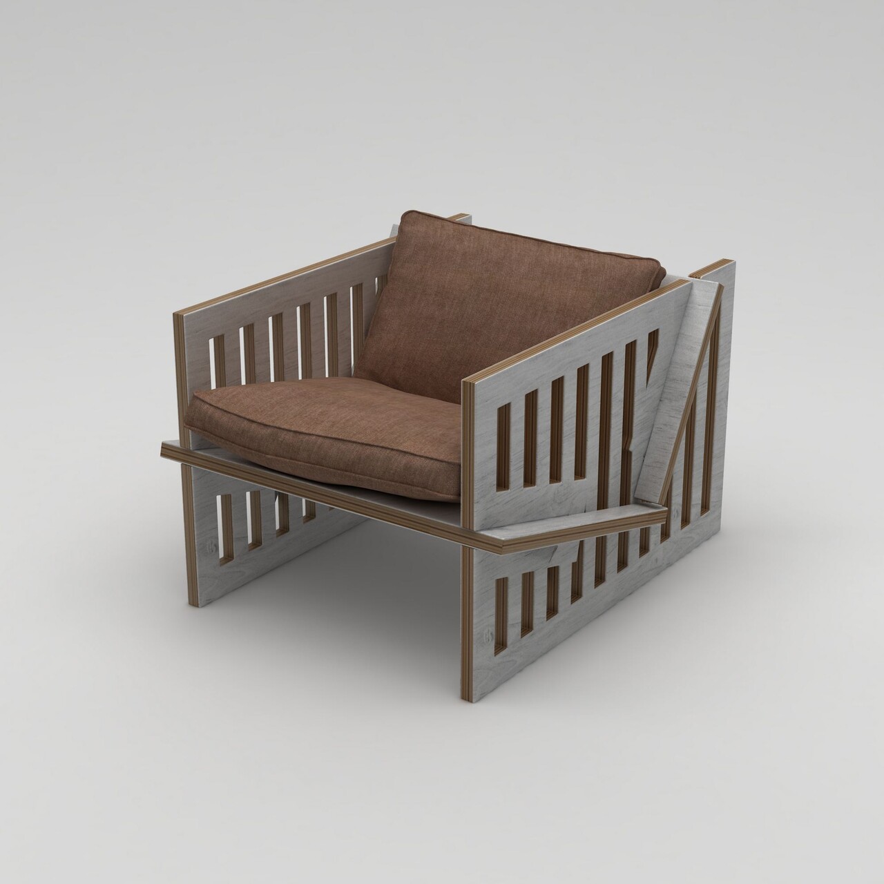 Fotoliu, Hanah Home, Roma, 74x57x92 cm, Placaj, Lemn natural - imagine 6